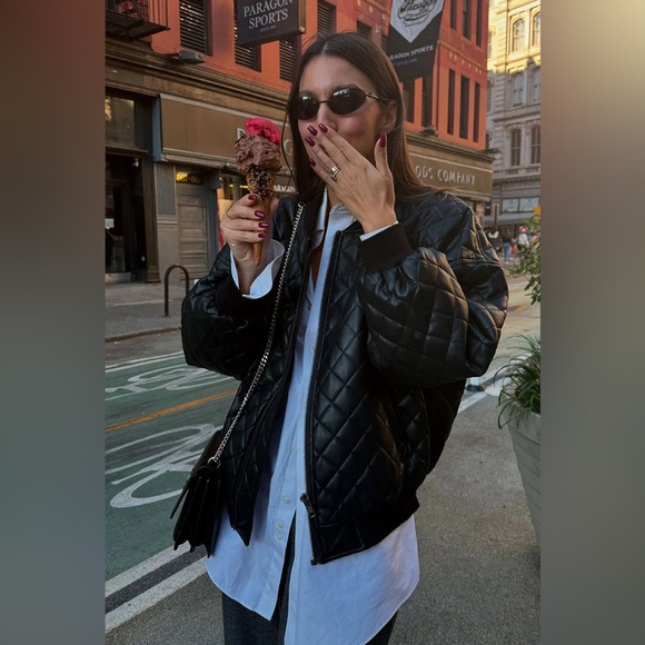 Petite Studio Jackets & Blazers - Petite Studio leather bomber jacket